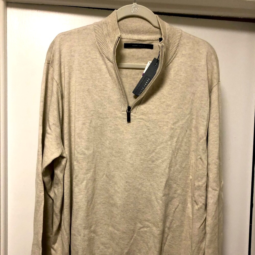 Perry Ellis Quarter Zip Pullover 2XL NWT